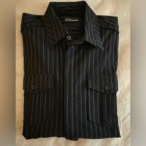 7 Diamonds Midnight Pinstripe Shirt